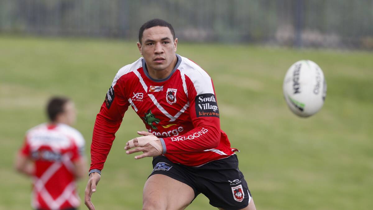 Chasing a new contract: Tyson Frizell has declared his desire to remain with the Dragons. Picture: Anna Warr.