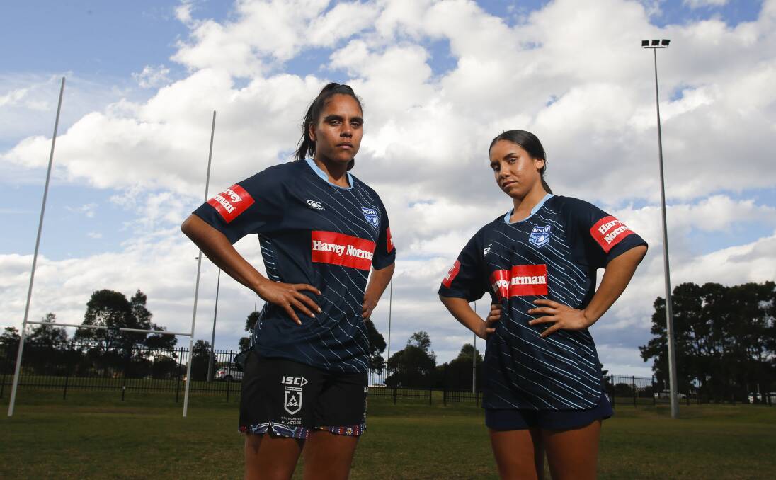 Shakiah and Rhiannon Tungai will play in next week's Women's State of Origin double-header at North Sydney Oval. Picture: Anna Warr