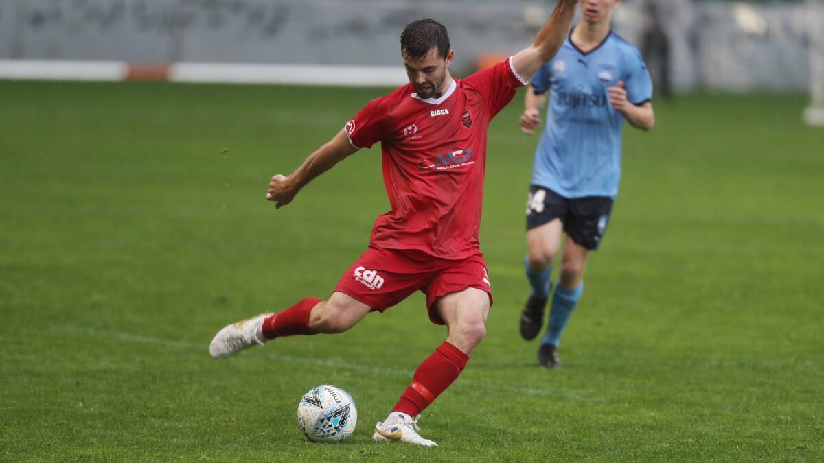 On target: Wollongong Wolves player Taylor McDonald during last week's victory. Picture: Robert Peet.