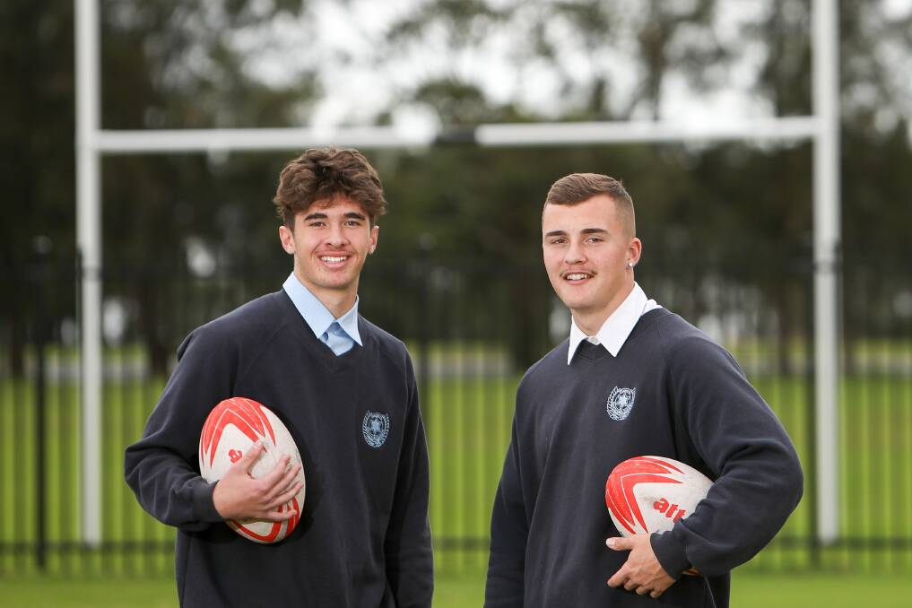 NSW Representatives: Illawarra Sports High students Ethan Cliff (left) and Aaron Schoup. Picture: Adam McLean.