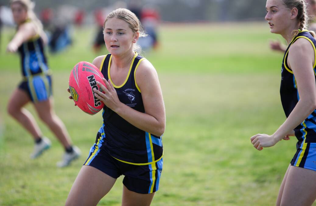 Multi-sport star: Mackenzie Ford in action at this week's NSW CHS Touch Championships. Picture: Adam McLean.
