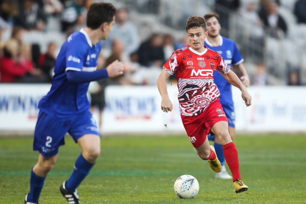 Charge: Wolves' Harry Callahan has a big future ahead after moving into the NPL competition this year. Picture: Adam McLean