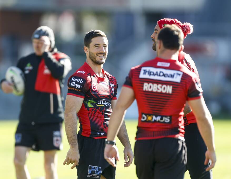 REFRESHED: Ben Hunt at the Dragons' captain's run on Thursday. Picture: Anna Warr