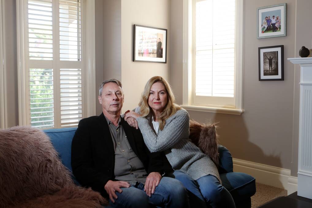 Disconnected: John and Jody Dunning have been without the NBN for more than a month - ever since Telstra disconnected a service that was working. Picture: Sylvia Liber