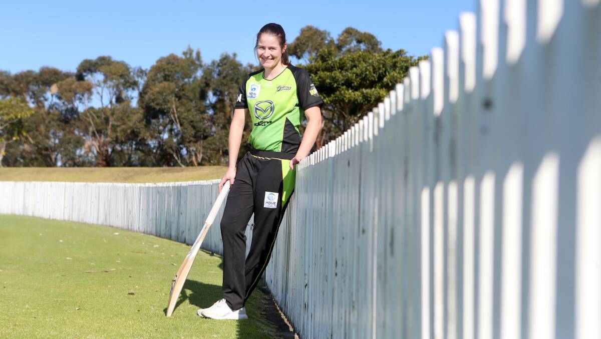 On familiar turf: Tahlia Wilson and the Sydney Thunder will play in Wollongong this November. Picture: Sylvia Liber.