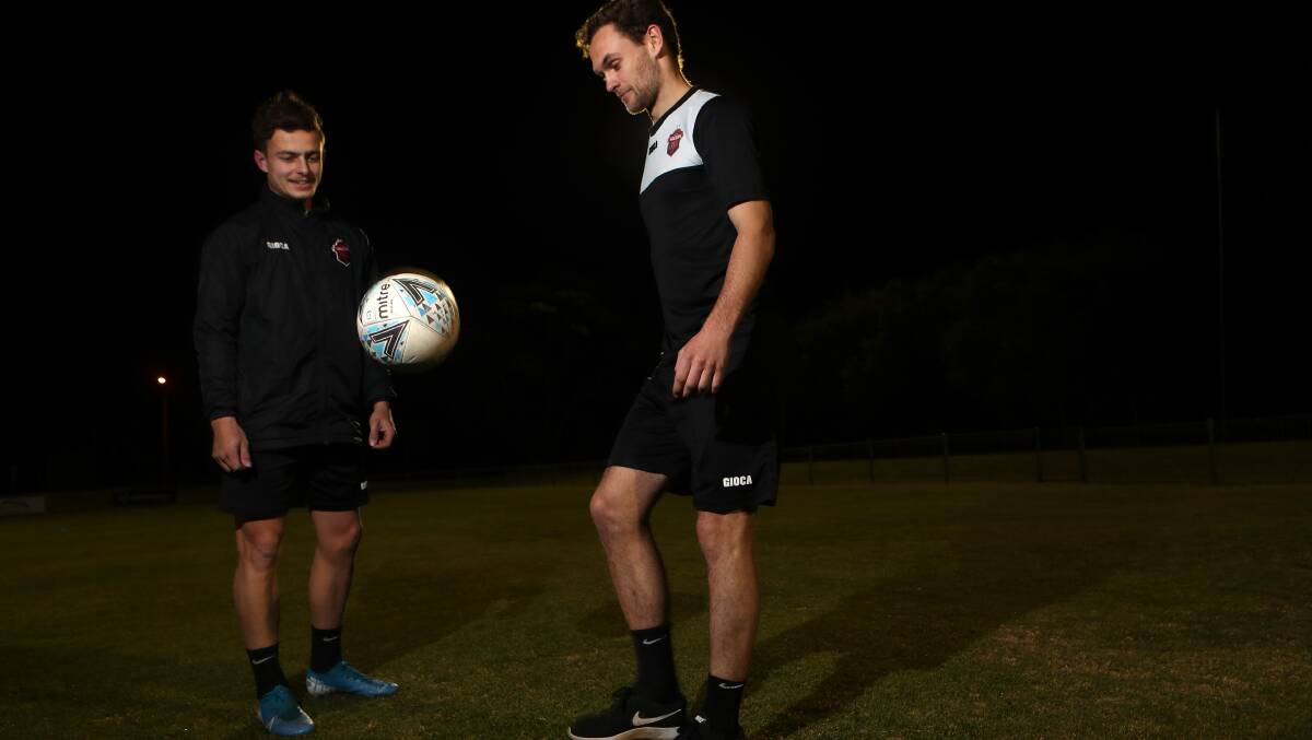 Home-grown talent: Former Bulli and now Wollongong teammates Harry Callahan (left) and Guy Knight. Picture: Sylvia Liber.