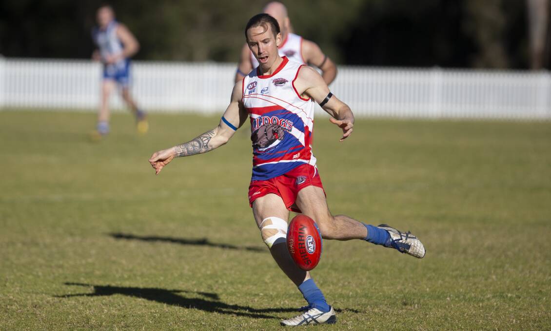 MUST WIN: Wollongong Bulldogs player Aaron Jory in action during the team's AFL South Coast clash against Figtree Kangaroos on August 10. Picture: Anna Warr
