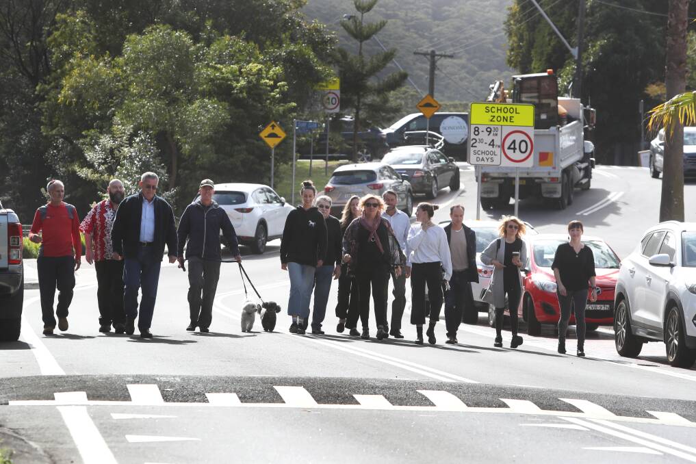 Not happy: Northern suburbs business owners met at Stanwell Park last month to voice their opposition to the planned closures of Lawrence Hargrave Drive next year. Picture: Robert Peet