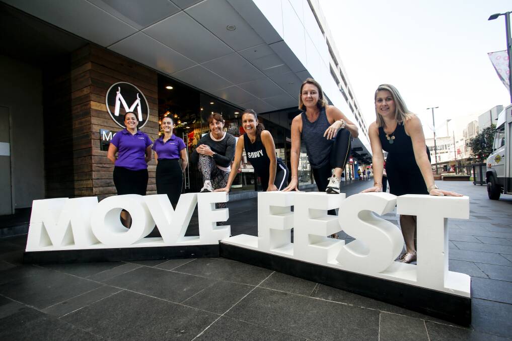 GET SET: Move Fest is a two-week fitness festival with free classes plus competitive challenges to raise money for Illawarra charity SAHSSI. More details are at www.wollongongcentral.com.au Picture: Anna Warr
