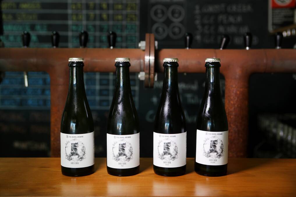 Big range: The four Ghost Creek beers each highlight a different ingredient that alters the flavour. Picture: Sylvia Liber