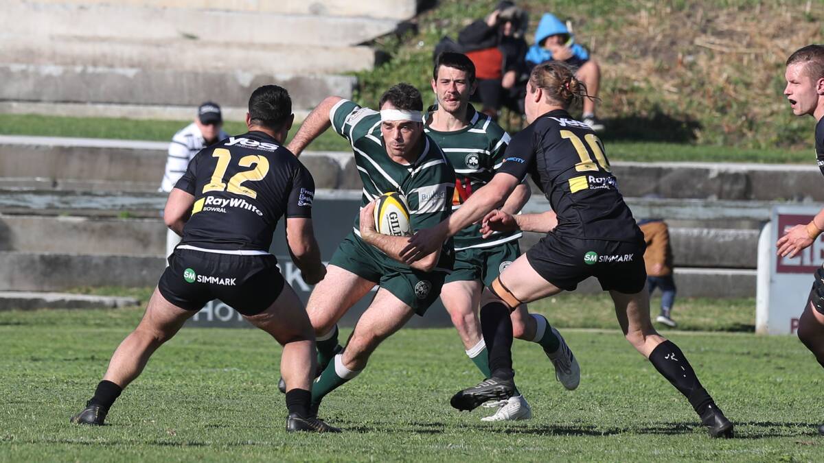 Moving on: Damien Clark drives forward during Shamrocks' preliminary final victory on Saturday. Picture: Robert Peet.