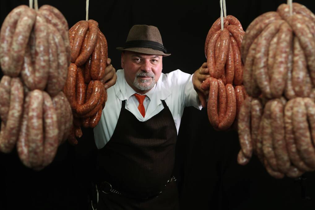 BACK TO WORK: Purebred Meats owner Peter Deiure came second in the nation with his Italian chilli and fennel pork sausage made in Thirroul.