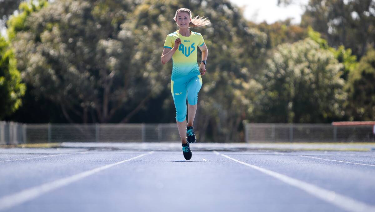 Back in the green and gold: Jessica Hull was officially named in the Australian team for the Tokyo Oympic Games. Picture: Adam McLean.