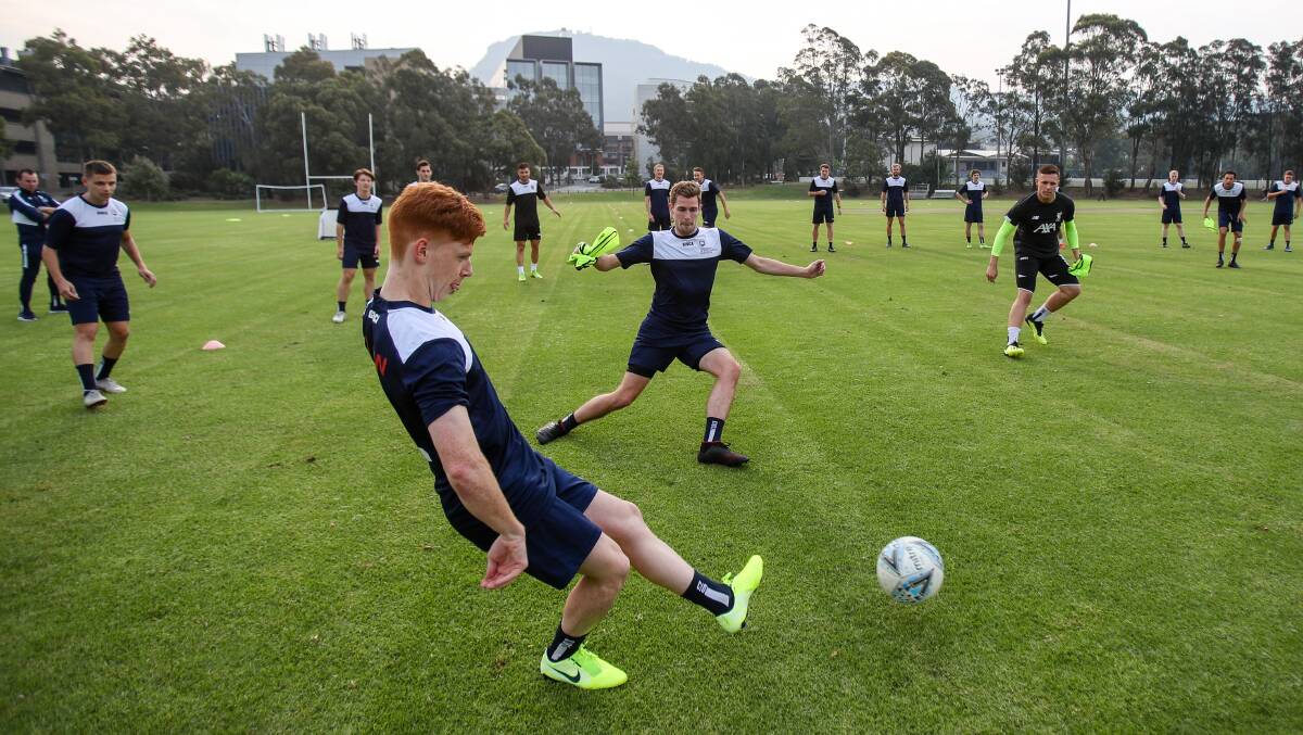 Preparations in full swing: The UOW Football team has been training hard ahead of next month's University World Cup. Picture: Adam McLean.