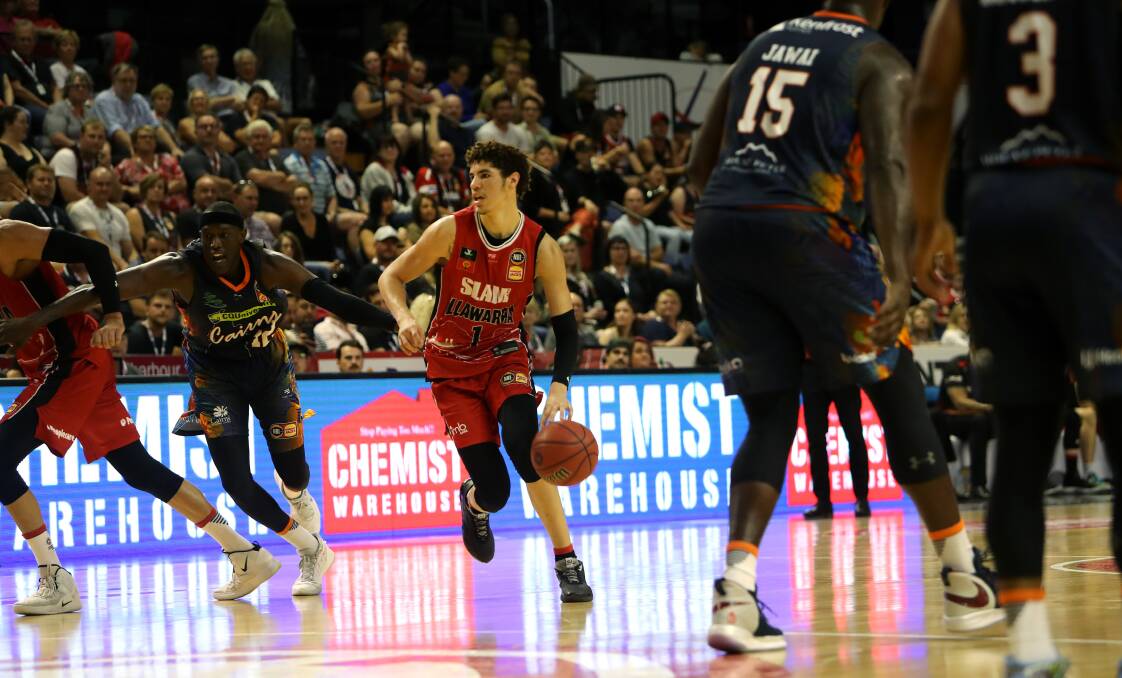 No.1 gun: Illawarra Hawks teenager LaMelo Ball has been a standout in a difficult NBL season. He's aiming at being the NBA No.1 draft pick next year. Picture: Sylvia Liber