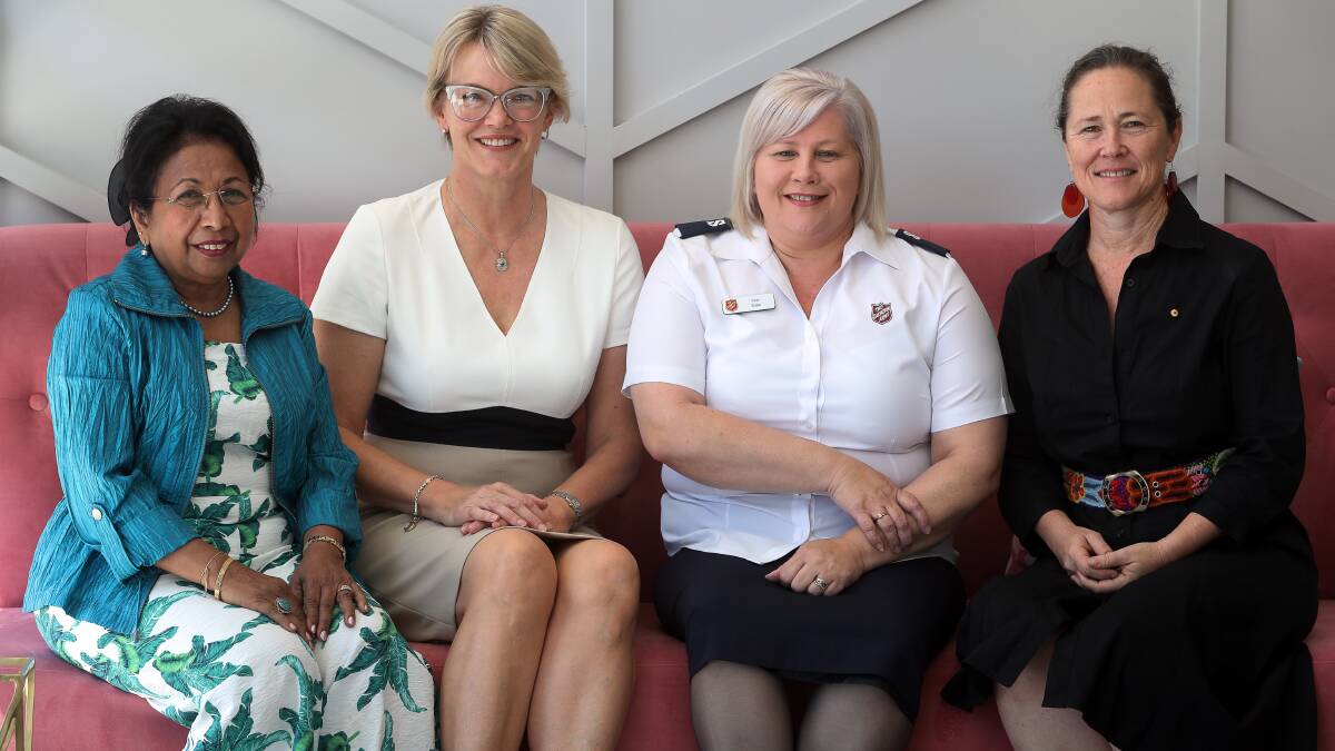 INSPIRATIONAL WOMEN: Thit Tieu, Nicki Bowman, Karen Walker and Sally Stevenson at the IWD Illawarra event. Picture: Robert Peet