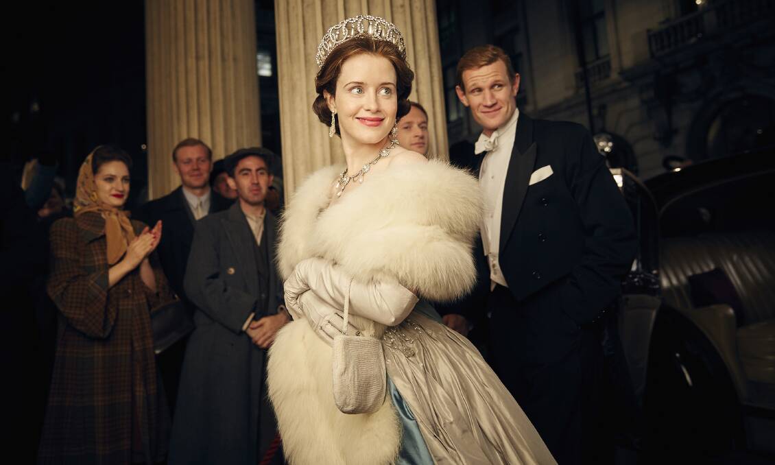 Claire Foy as the young Queen Elizabeth in a scene from The Crown.