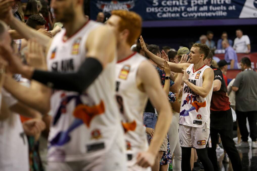 HOW GOOD: Emmett Naar thanks the fans after the Hawks New Years' Eve win over Sydney. Picture: Adam McLean.