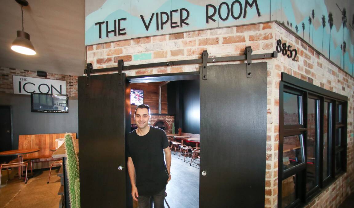 LA VIBE: Dimitri Skarvelis recently opened The Icon, which operates out of the old Three Chimneys site in downtown Wollongong. Picture: Adam McLean