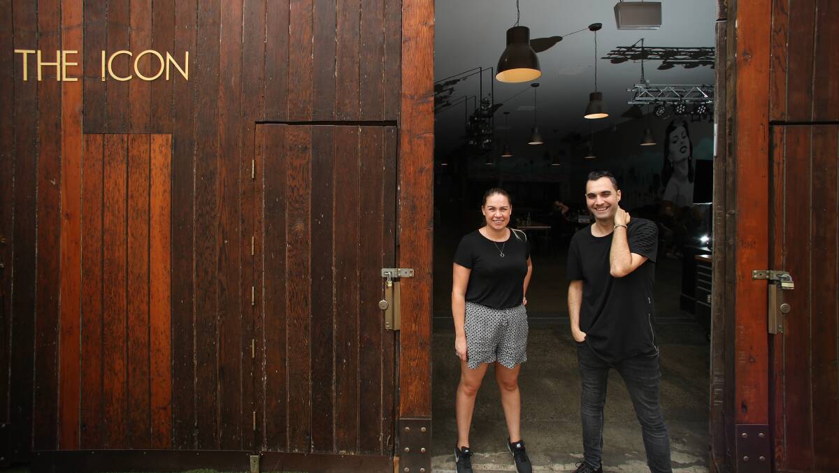 Dimitri Skarvelis and Victoria Adams at The Icon, located in the site once occupied by the Three Chimneys cafe. Picture: Adam McLean.