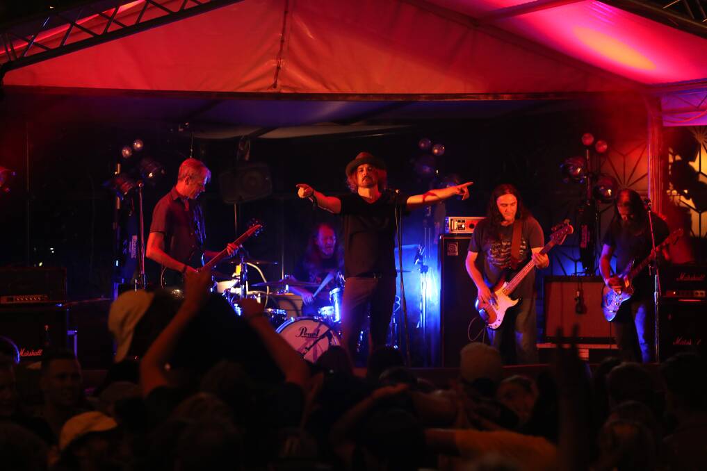Live: Tumbleweed onstage at the Fire Fund concert at the North Gong in January. The concert raised money for the region's bushfire victims. Picture: Sylvia Liber