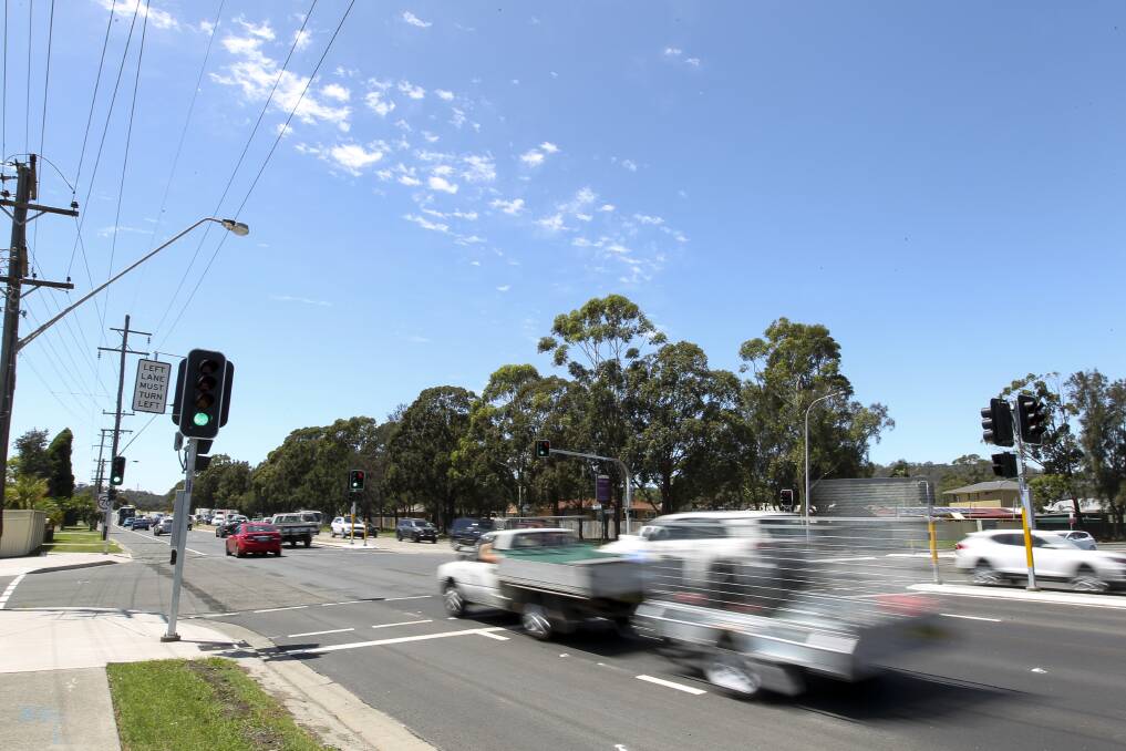 The new set of traffic lights along the Princes Highway at Albion Park Rail have split readers' opinions. Picture: Anna Warr