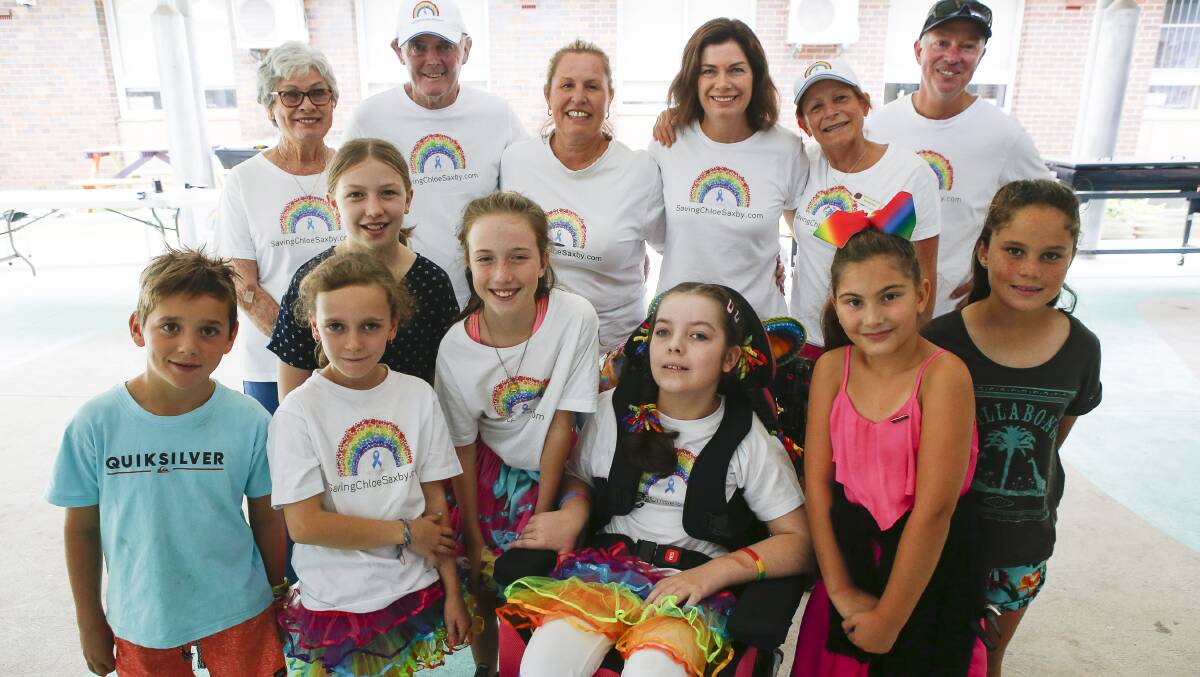 Woonona East Public School students and staff were on hand to support Chloe Saxby. Picture: Anna Warr