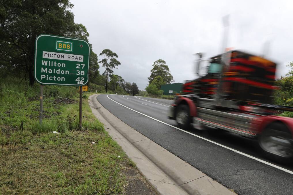 Roadwork: Picton Road needs a major upgrade - and it needs it soon - according to a submission from the Illawarra Business Chamber. Picture: Robert Peet