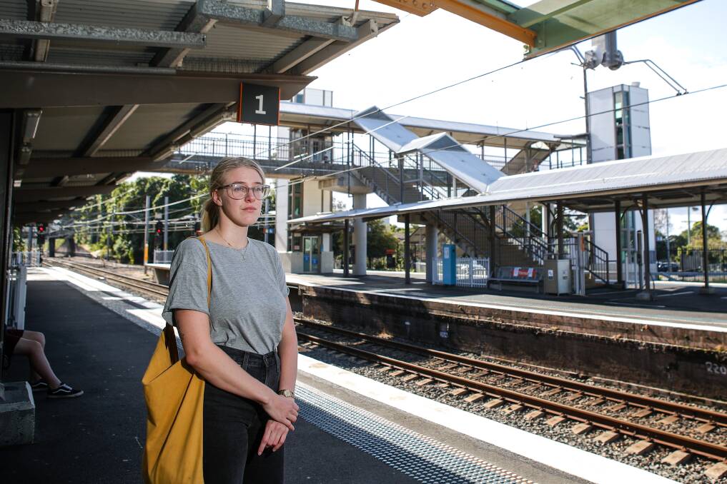 CROWDED: Thirroul's Anna Van Gelderen, who catches the train to her job as a nurse in Sydney, is worried about what will happen as people return to the daily rail commute. Picture: Adam McLean.
