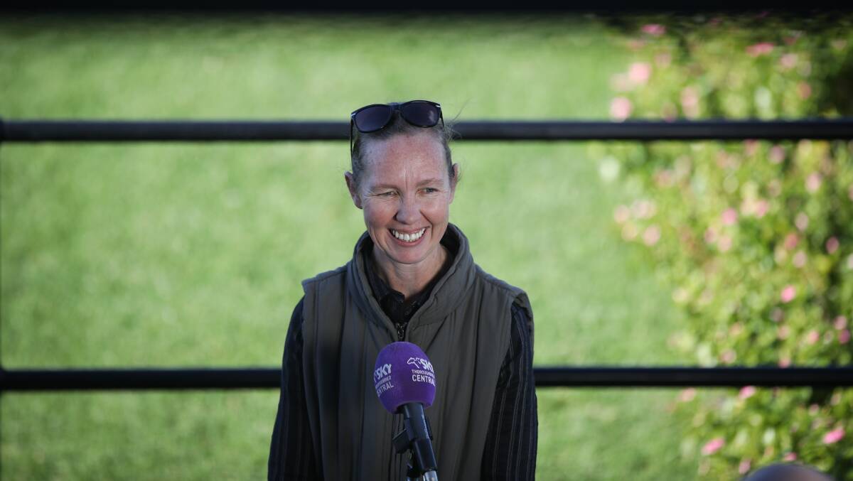 All smiles: Theresa Bateup's stable is in a purple patch. Picture: Adam McLean.