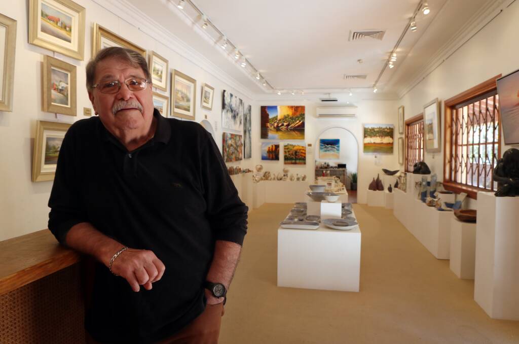 Loss: With 70 per cent of his customers coming to Articles Art Gallery from Sydney, John Vander is worried about losing a lot of business due to the closure. 
