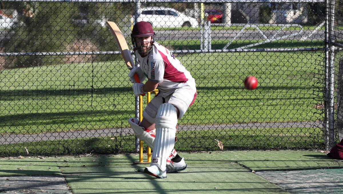 Eye on the prize: Duncan Maddinson in the nets at Wollongong pre-season training. Picture: Robert Peet.