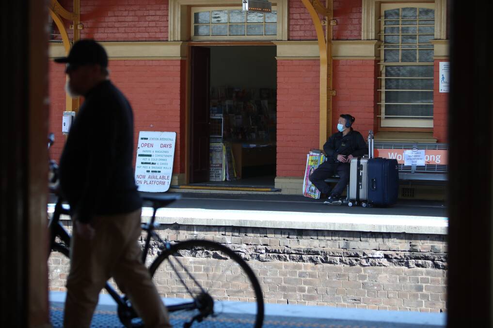 A file photo of Wollongong station, where police alleged in court a man pulled a knife on someone after suffering racial abuse. Picture: Sylvia Liber