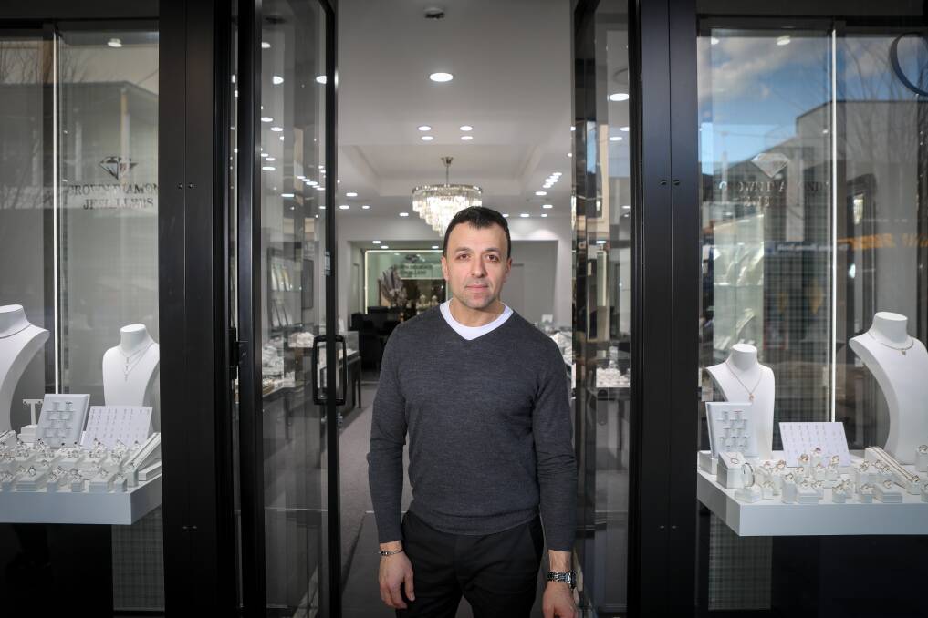 Open it up: Crown Diamond Jewellers owner Zak Inan is part of a consortium of stakeholders who want Crown Street Mall reopened to traffic. Picture: Adam McLean.
