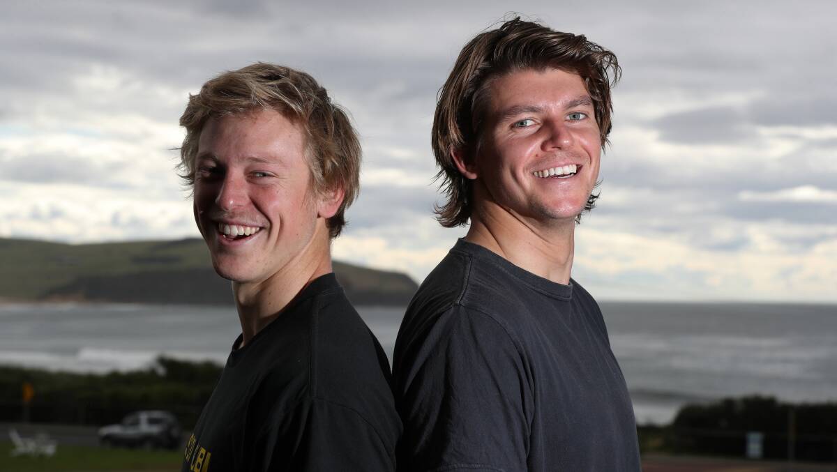 MULLETS FOR MENTAL HEALTH: Gerringong brothers Tyran Wishart and Callum Wishart are growing mullets to raise awareness and funds for suicide prevention. Picture: Robert Peet
