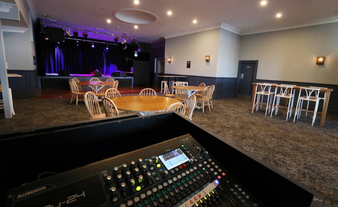 The future of live music looks very different but it's finally starting to return. Bulli Heritage Hotel (above) has renovated their band room with free live gigs most weeks. Picture: Robert Peet