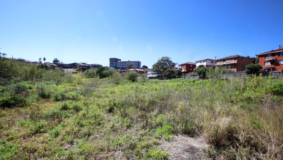 Long running development plans: A piece of land off Jackson Avenue, Warrawong will be transformed into 18 new housing lots under plans with Wollongong council. Picture: Sylvia Liber.