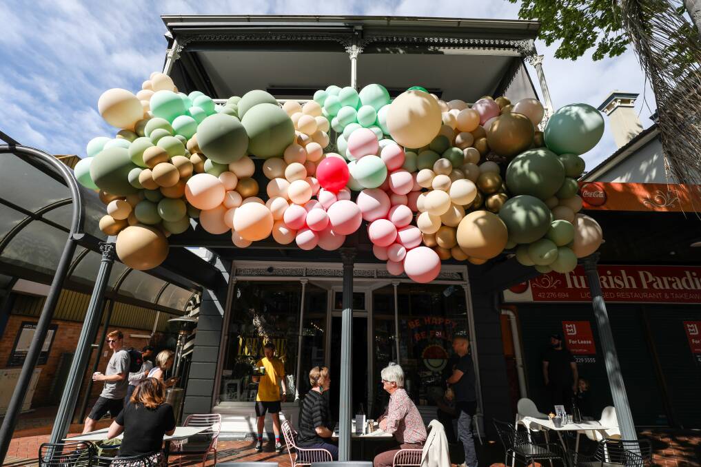 COVID-19 birthday: The heritage facade of the cafe got a bright boost this week, as the family celebrated 12 years on the job. 