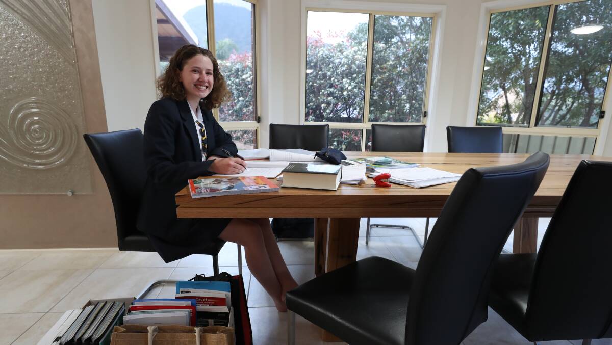 MAKING IT WORK: Smith's Hill High School Year 12 student Niamh Christopher reckons the class of 2020 is the most resilient on record. Picture: Robert Peet