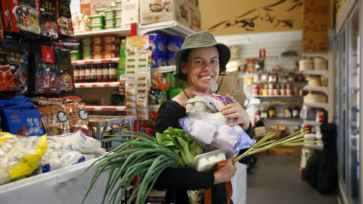 Joanne Hauser of Bulli stocking up at STK Supermarket. 