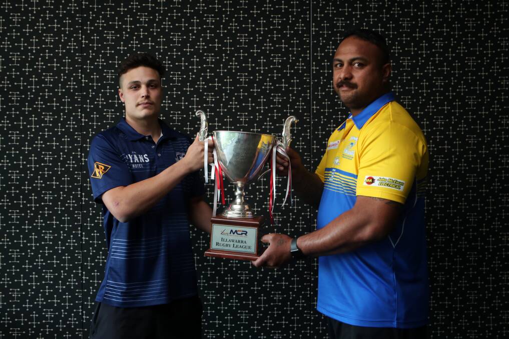 ON THE LINE: Riley Graham (Thirroul) and Kenny Ahoevelo (Avondale) will got head to head looking to claim the Illawarra League premiership trophy on Sunday. Picture: Sylvia Liber.