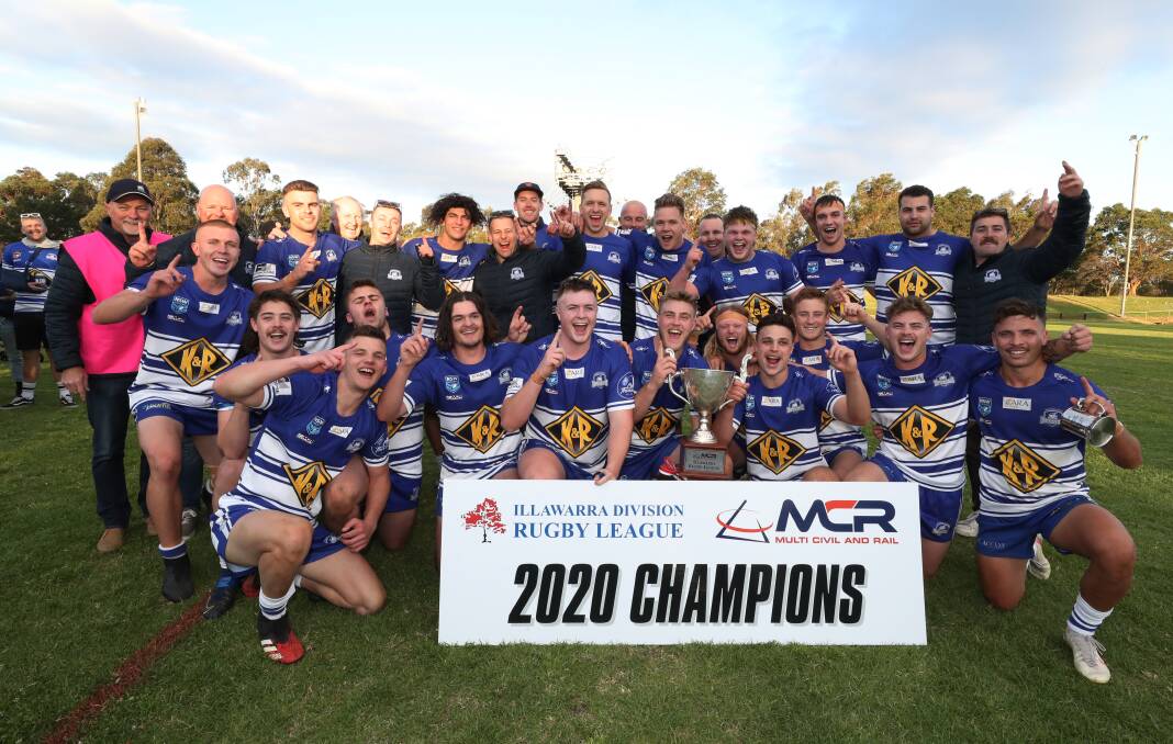 CHAMPIONS: Thirroul saw off a spirited challenge from Avondale to land the Illawarra premiership trophy on Sunday. Picture: Robert Peet