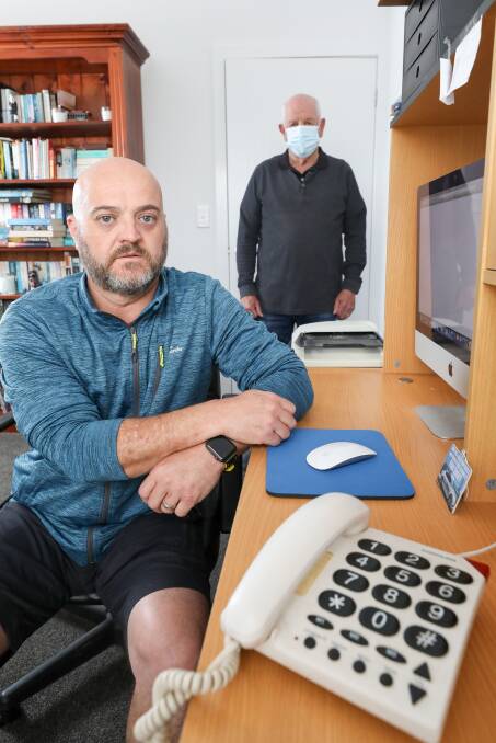 Cut off: After three months without a phone or NBN, Scott Burgess has been trying to get Telstra to reconnect his parents' home. Picture: Adam McLean.