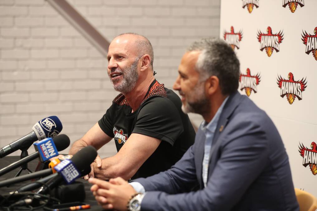 ALL IN: Hawks coach Brian Goorjian and co-owner Dorry Kordahi have held up their end of the Illawarra bargain. Picture: Robert Peet