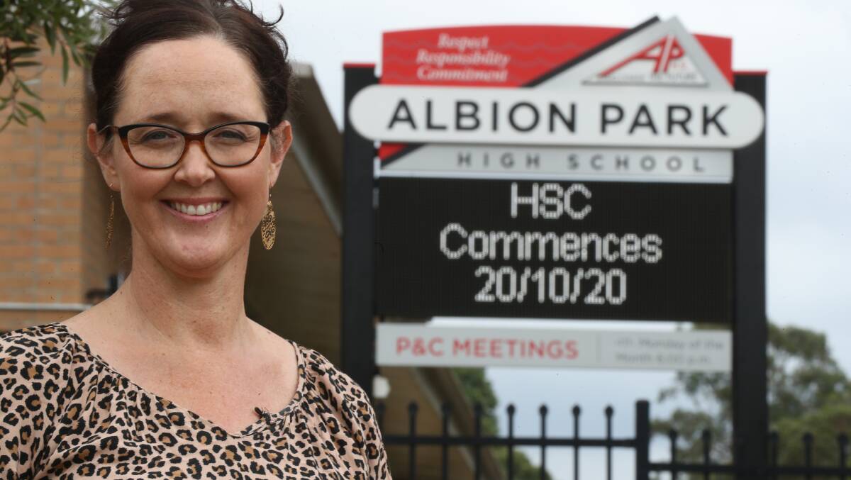 PROUD: Albion Park High School advanced English teacher for Year 12 Ursula Cable. Picture: Robert Peet