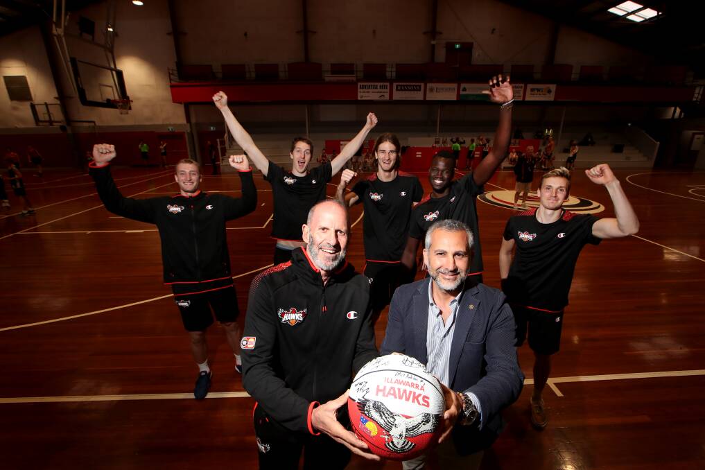 IT'S TIME: Hawks coach Brian Goorjian and president Dorry Kordahi have continued their push to see Illawarra re-instated to foundation club's name. Picture: Sylvia Liber. 