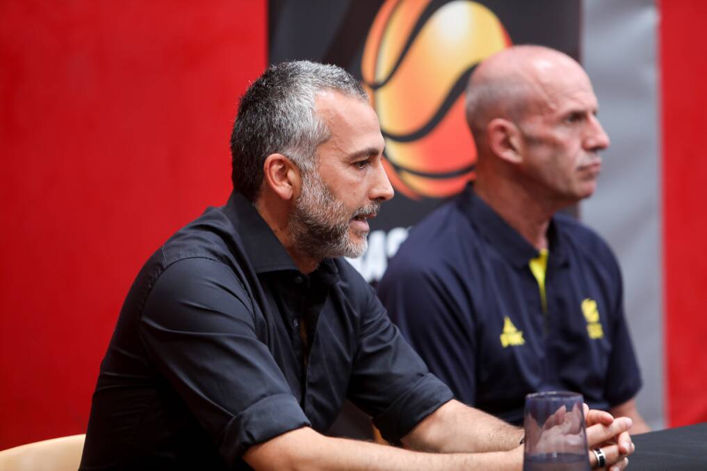 HURDLES: Hawks Co-Owner and President Dorry Kordahi and coach Brian Goorjian will be forced to roll with more punches as the NBL again revised its schedule. Picture: Adam McLean.