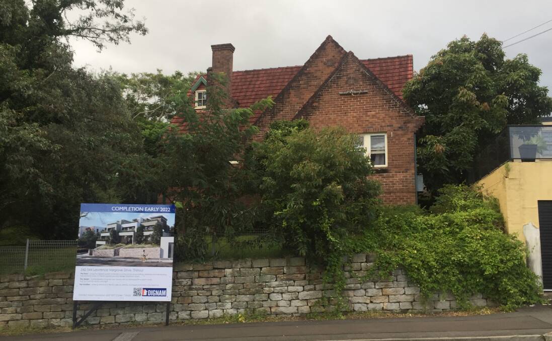 The old house known as The Gables at Thirroul will soon become a construction site for three luxury townhouses.