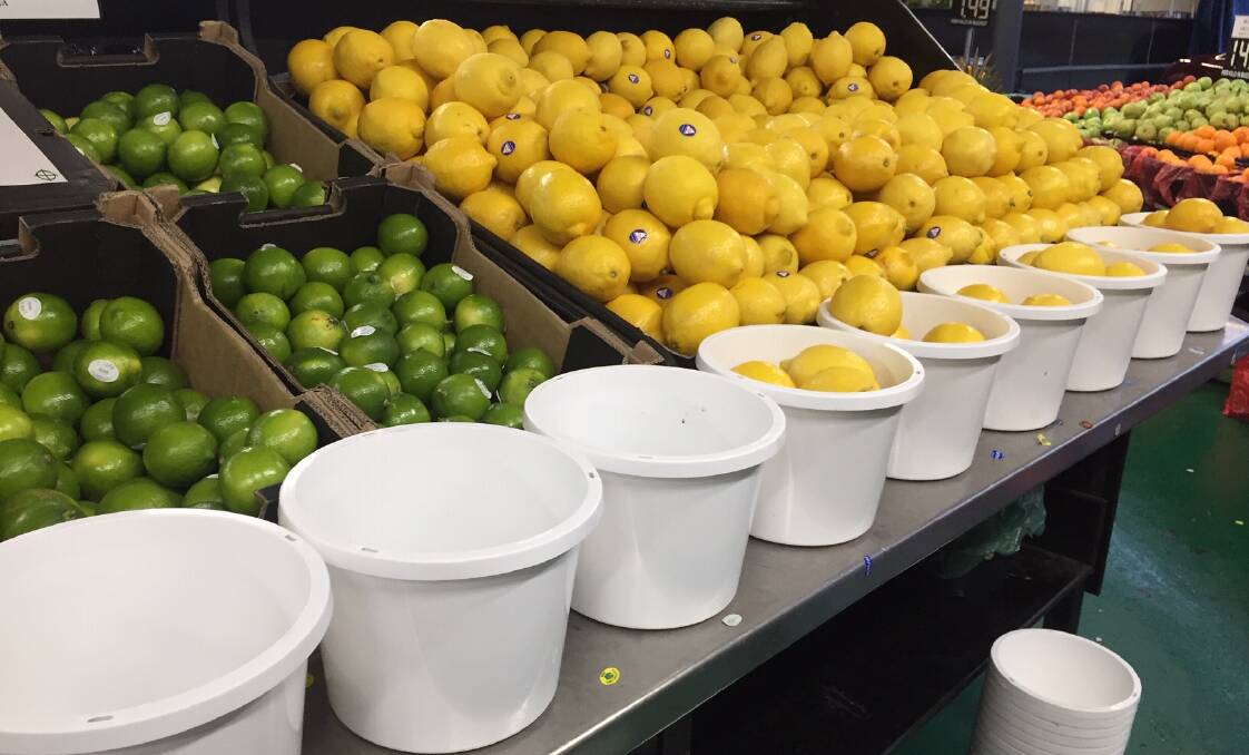YELLOW IS GREEN: Lemons and limes are among a handful of fresh produce that can be bought without plastic bags.