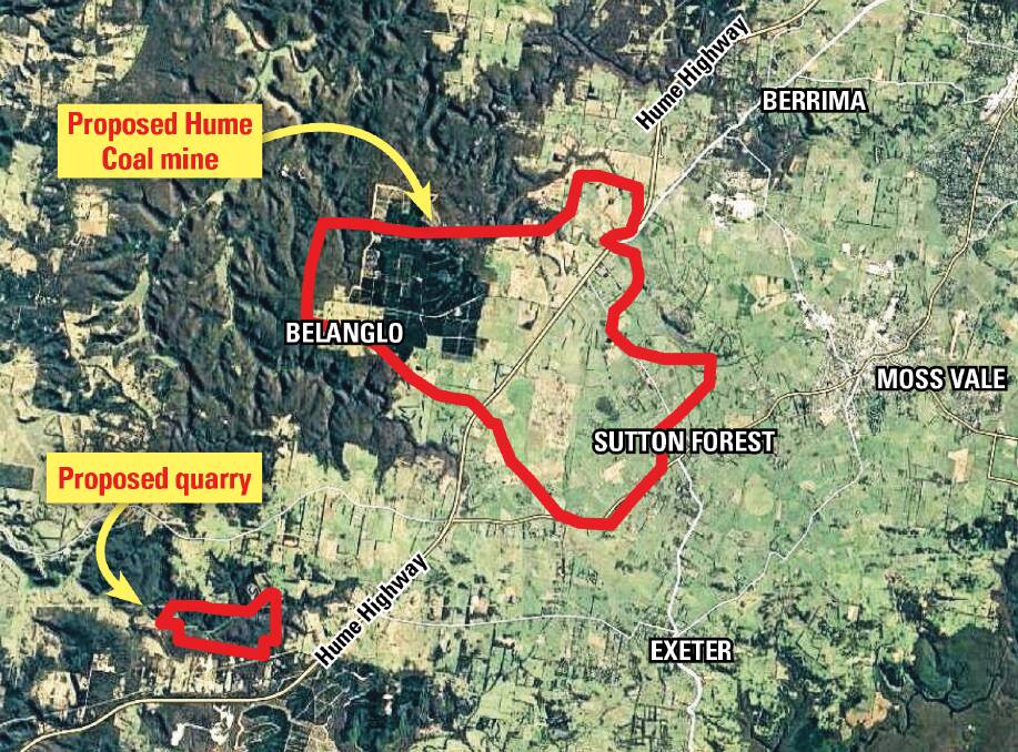 MAJOR PROPOSALS: The quarry EIS has been questioned by Planning, OEH, the Local health District, DPI, Wingecarribee Shire and Water NSW.